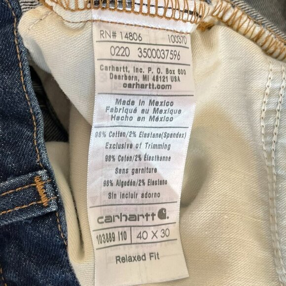 Carhartt Men's Blue Rugged Flex Relaxed Fit Utility 5 Pocket Jeans Sz 40x30 - Picture 6 of 8